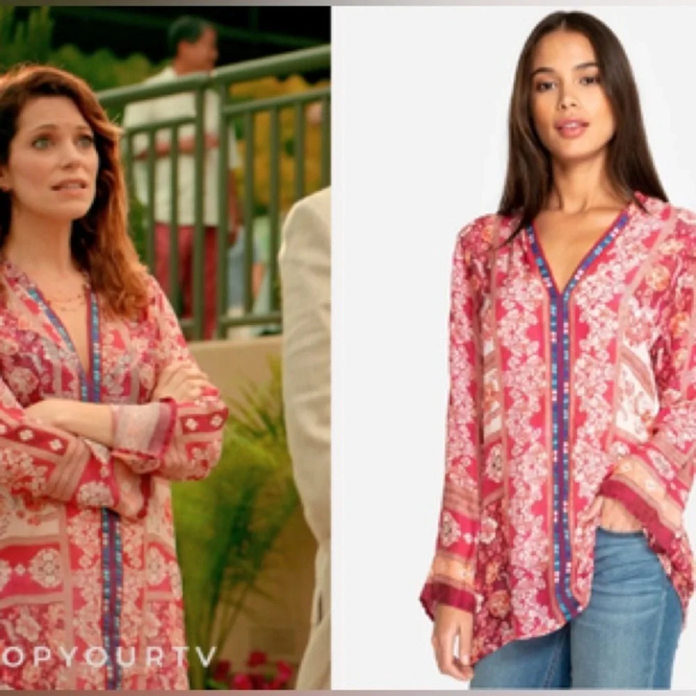 Johnny Was Inca trim blouse NWT